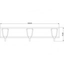 Ver imagem 2 de Kit 3 Cabides de Parede 3 Ganchos Premium Pr4260 Ducon Metais