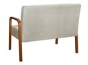 Ver imagem 4 de Sofá 2 Lugares Namoradeira Lara Decoração Sala Quarto Recepção Bege Claro