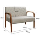 Ver imagem 3 de Sofá 2 Lugares Namoradeira Lara Decoração Sala Quarto Recepção