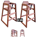 Ver imagem 3 de Kit 2 Cadeiras Refeição Alimentação Infantil Criança Restaurante Madeira Maciça Pinus Bebe Papa Baby