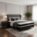 Ver imagem 1 de Cama Box King Castor Black e White Air Double Face D45 193x203x54 + Box Castor