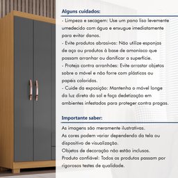 Guarda-Roupa Solteiro 4 Portas 2 Gavetas Itapema - 11