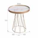 Ver imagem 3 de Mesa Lateral Redonda Trama Moderna e Sofisticada Branco 100% MDF