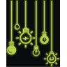 Adesivo Decorativo Brilha No Escuro Neon - Lâmpadas - 1