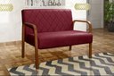 Ver imagem 1 de Sofá 2 Lugares Namoradeira Lara Decoração Sala Quarto Recepção Vermelho Bordô