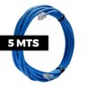 Cabo de Rede Cat 5e Mpt Interno 5 Metros U/utp 4p X 24awg | Azul com Conectores - 2