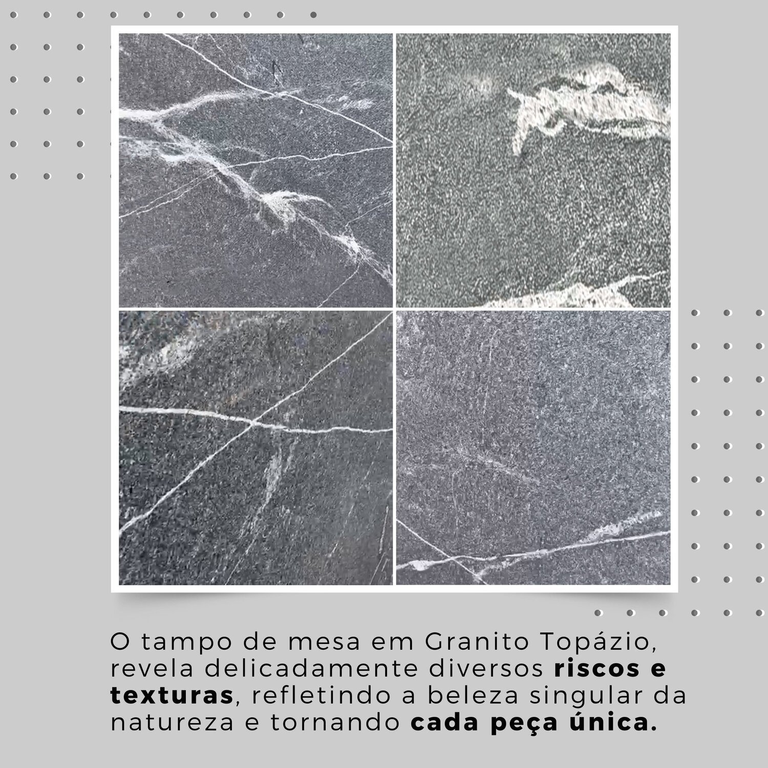 Conjunto de Mesa Retangular a 140x75cm Tampo Granito Topázio 6 Cadeiras Lavínea - 12