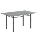 Ver imagem 4 de Conjunto de Mesa Retangular 140x75cm Tampo Granito Topázio 6 Cadeiras Lavínea Prata/Preto Floral/Mart