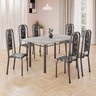 Conjunto de Mesa Retangular 140x75cm Tampo Granito Topázio 6 Cadeiras Lavínea - 1