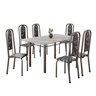 Conjunto de Mesa Retangular 140x75cm Tampo Granito Topázio 6 Cadeiras Lavínea - 2