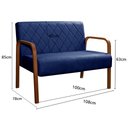 Ver imagem 3 de Sofá 2 Lugares Namoradeira Lara Decoração Sala Quarto Recepção