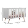 Jogo de Quarto Infantil Retrô Melinda – Roupeiro, Cômoda e Berço Mini Cama Ana Branco 100% MDF - Pho - 8