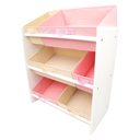 Ver imagem 4 de Organizador de Brinquedos Infantil Médio Bege Palha e Rosa