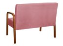 Ver imagem 4 de Sofá 2 Lugares Namoradeira Lara Decoração Sala Quarto Recepção Rosa