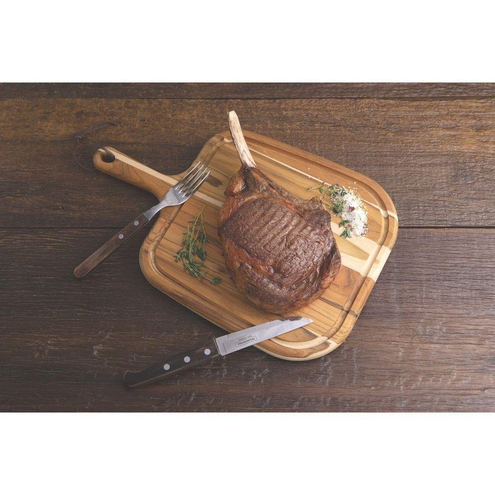 Tábua para Steak Tramontina Provence em Madeira Teca Fsc com Cabo 40x27 Cm Tramontina - 2