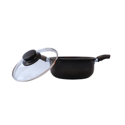 Transforme suas refeições com a Caçarola Antiaderente Nº22 da Luz Nobre Preto - 3