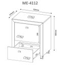Ver imagem 4 de Gaveteiro para Arquivos Pastas Suspensa 60x52 Cm Me4112 Branco