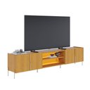 Ver imagem 2 de Rack para TV até 85 Polegadas com LED 4 Portas e 2 Nichos Multimóveis Crcol-RCK037 Madeirado