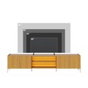 Ver imagem 7 de Rack para TV até 85 Polegadas com LED 4 Portas e 2 Nichos Multimóveis Crcol-RCK037 Madeirado