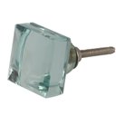 Ver imagem 2 de Puxador Vidro Transparente Quadrado 3x3x3cm Vênus Victrix
