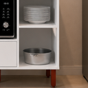 Ver imagem 2 de Balcão Cooktop 5 Bocas com Nicho Micro-Ondas Córdoba 1 Gaveta Pés PVC - Branco