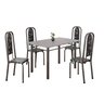 Conjunto de Mesa Retangular 120x75cm Tampo Granito Ocre 4 Cadeiras Lavínea - 2