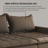 Sofá Cama Retrátil em Madeira Eucalipto e Bouclê 220cm Flórida - 6