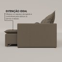 Ver imagem 4 de Sofá Cama Retrátil em Madeira Eucalipto e Bouclê 220cm Flórida Marrom