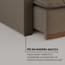 Ver mais imagens de Sofá Cama Retrátil em Madeira Eucalipto e Bouclê 220cm Flórida