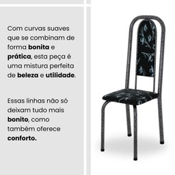 Conjunto de Mesa Retangular 120x75cm Tampo Granito Topázio 4 Cadeiras Lavínea - 7