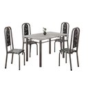 Ver imagem 2 de Conjunto de Mesa Retangular 120x75cm Tampo Granito Topázio 4 Cadeiras Lavínea