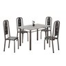 Conjunto de Mesa Retangular 120x75cm Tampo Granito Topázio 4 Cadeiras Lavínea - 2