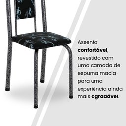 Conjunto de Mesa Retangular 120x75cm Tampo Granito Topázio 4 Cadeiras Lavínea - 6