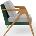Ver imagem 7 de Kit 03 Poltronas Decorativas Sala Estar Pietra L02 Facto Verde Musgo Linho Cinza - Lyam Decor