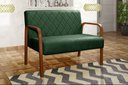 Ver imagem 1 de Sofá 2 Lugares Namoradeira Lara Decoração Sala Quarto Recepção Verde