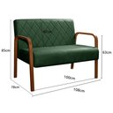 Ver imagem 3 de Sofá 2 Lugares Namoradeira Lara Decoração Sala Quarto Recepção