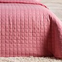 Ver imagem 3 de Kit Cobre Leito Milano Casal Micropercal 300 Fios Matelado Colcha 3 Peças Rosê