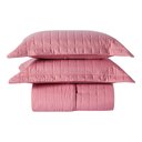 Ver imagem 1 de Kit Cobre Leito Milano Casal Micropercal 300 Fios Matelado Colcha 3 Peças Rosê