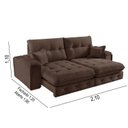 Ver imagem 3 de Sofá Retrátil Reclinável 210cm Istambul Yescasa