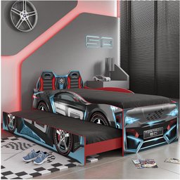 Bicama Infantil Tornado Fun - Preto - 1