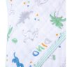 Toalha de Banho Bebê Soft com Capuz Dinossauro Papi 80x80cm - 4