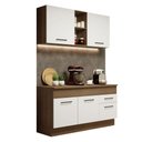 Ver imagem 3 de Armário de Cozinha Compacta 150cm Rustic/branco Agata Madesa 01
