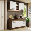 Ver imagem 1 de Armário de Cozinha Compacta 150cm Rustic/branco Agata Madesa 01