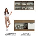 Ver imagem 6 de Armário de Cozinha Compacta 150cm Rustic/branco Agata Madesa 01