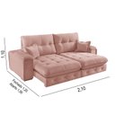 Ver imagem 3 de Sofá Retrátil Reclinável 210cm Istambul Yescasa