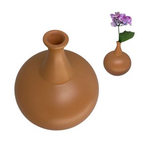 Vaso Cerâmica Terracota Barroco Decorativo Rustico Colonial Fort Line Vaso de Barro, Vaso de Cerâmic