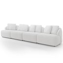 Ver imagem 6 de Sofá 5 Lugares para Sala de Estar Living 394cm Arlo F04 Bouclê Off White - Lyam Decor