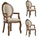 Ver imagem 1 de 3 Poltrona Entalhada com Braço Decorativa Imperatriz Luxo Trono Provençal Aréa Gourmet Leitura Linha