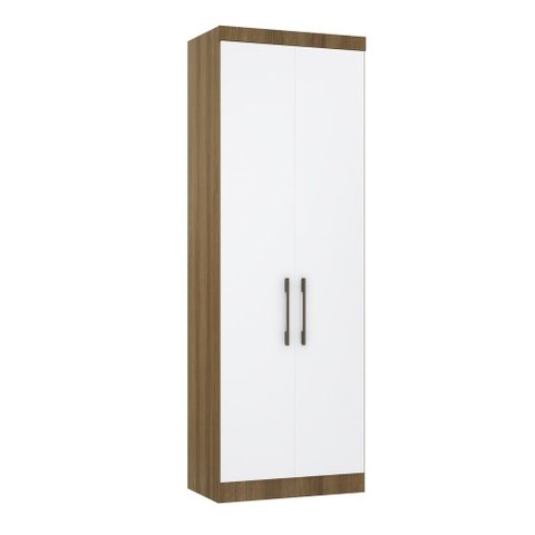 Guarda Roupa Dormitório Modulado Paris Módulo 2 Portas - Luciane 325:Avelã e Branco