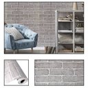 Ver imagem 5 de Papel de Parede Adesivo Lavável Tijolos 3d Cinza 60m X 45cm
